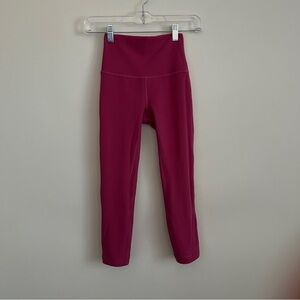 Lululemon Align High Rise Leggings Pants Pink Raspberry-Women’s Size 2